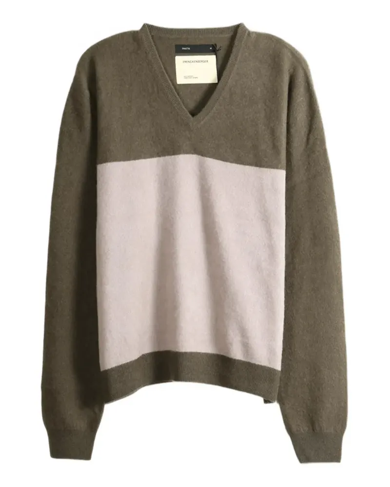 Frenckenberger V-neck colour-block sweater - Braun Braun