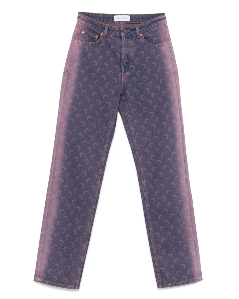 Marine Serre Moon Laser Jeans - Violett Violett