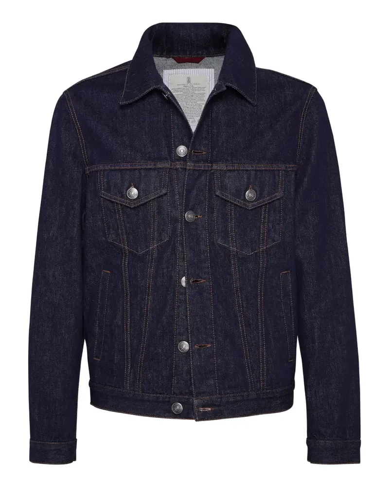 Brunello Cucinelli Klassische Jeansjacke - Blau Blau