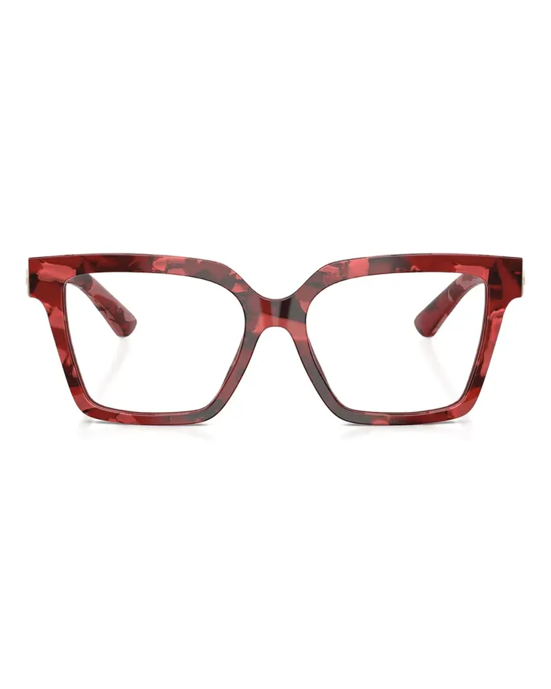 Dolce & Gabbana Brille mit eckigem Gestell - Rot Rot