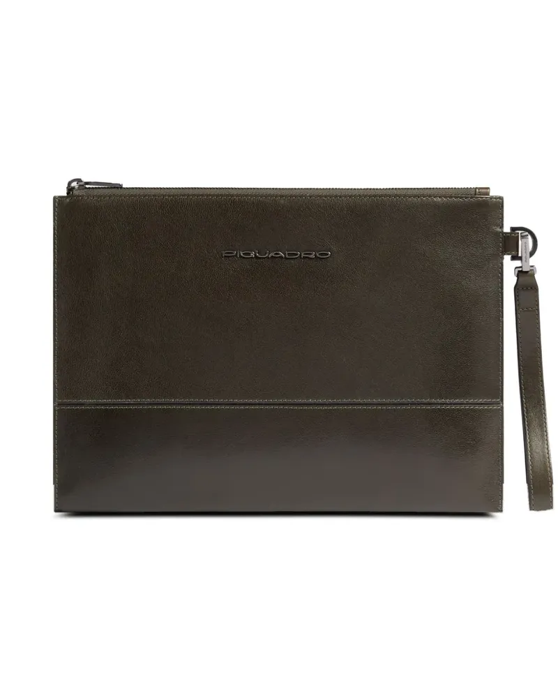 Piquadro Laptoptasche mit Reißverschluss - Grün Grün