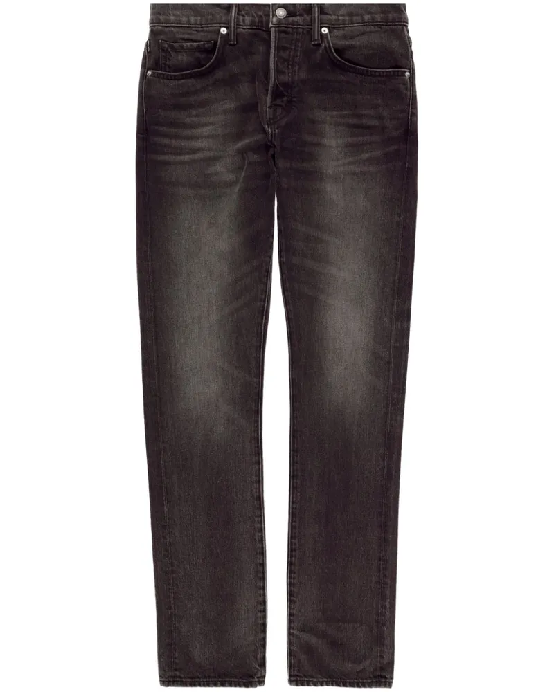 Tom Ford Halbhohe Slim-Fit-Jeans Schwarz