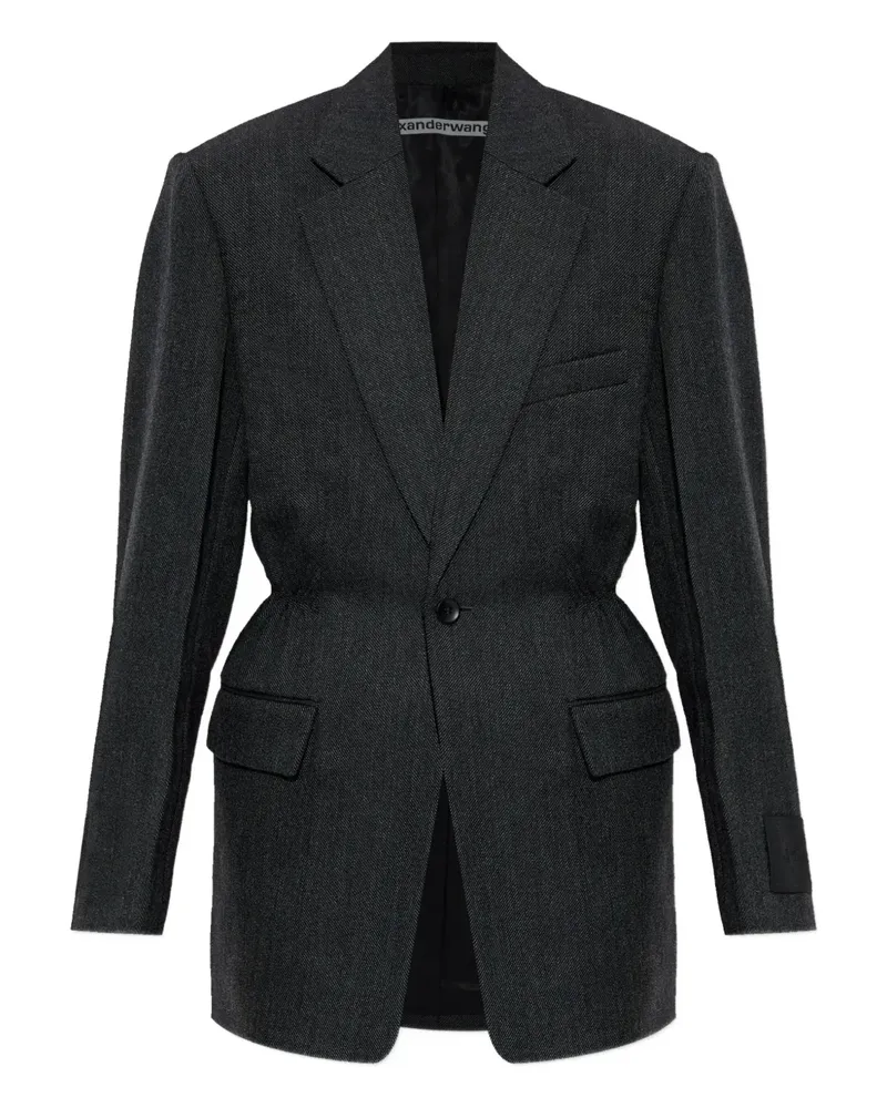 Alexander Wang elastic-waistband blazer - Grau Grau