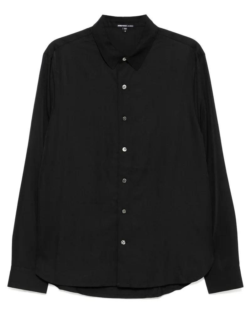 James Perse Matte Cabana Hemd - Schwarz Schwarz