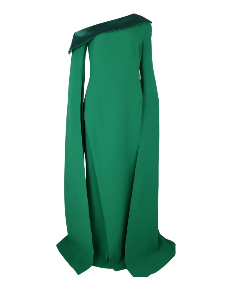 Safiyaa one-shoulder split-sleeve maxi dress - Grün Grün