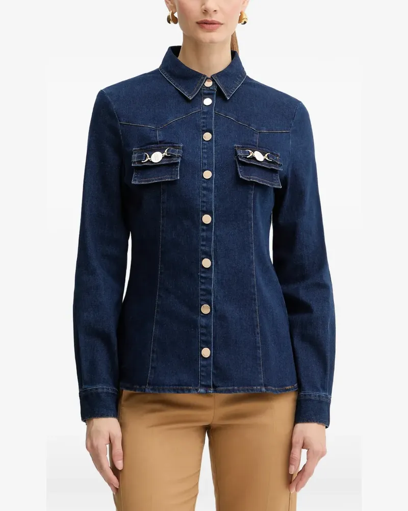 Fracomina flap-pocket denim shirt - Blau Blau