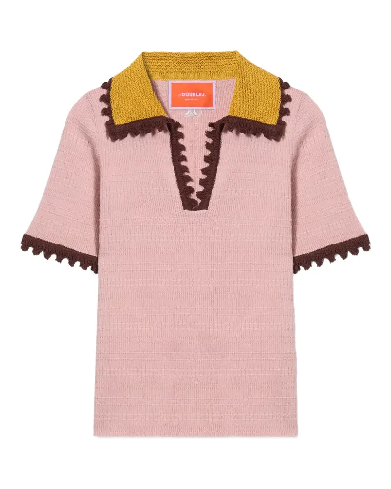 La DoubleJ Picket polo top - Rosa Rosa