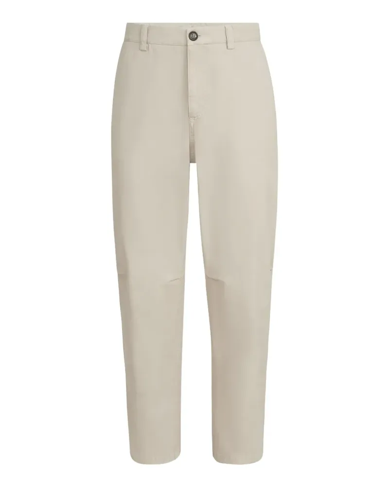 Brunello Cucinelli Stückgefärbte Hose aus angerauter Baumwoll-Gabardine - Nude Nude