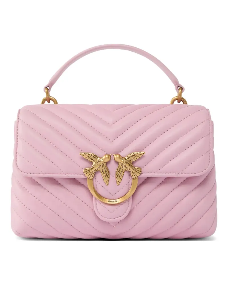 Pinko Mini Lady Love Tote Bag mit Zickzackmuster - Rosa Rosa