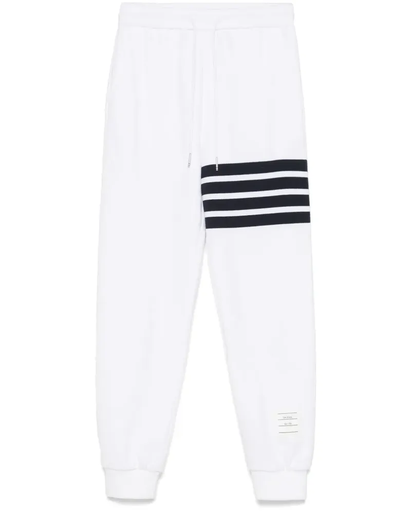 Thom Browne Jogginghose mit Logo-Streifen - Weiß Weiß
