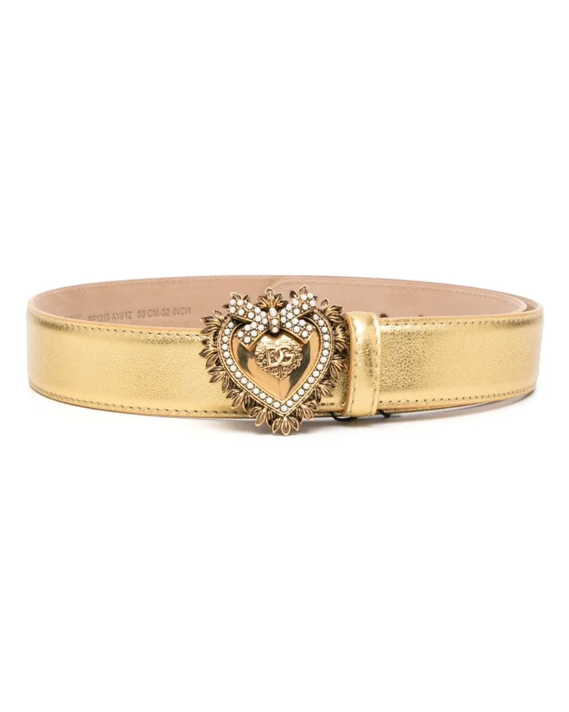 Dolce & Gabbana Gürtel mit Herzschnalle - Gold Gold