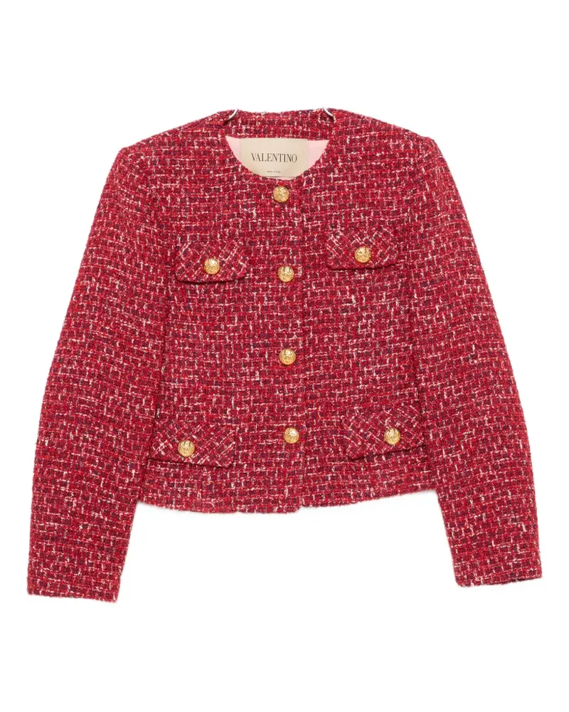 Valentino Garavani buttoned tweed jacket - Rot Rot