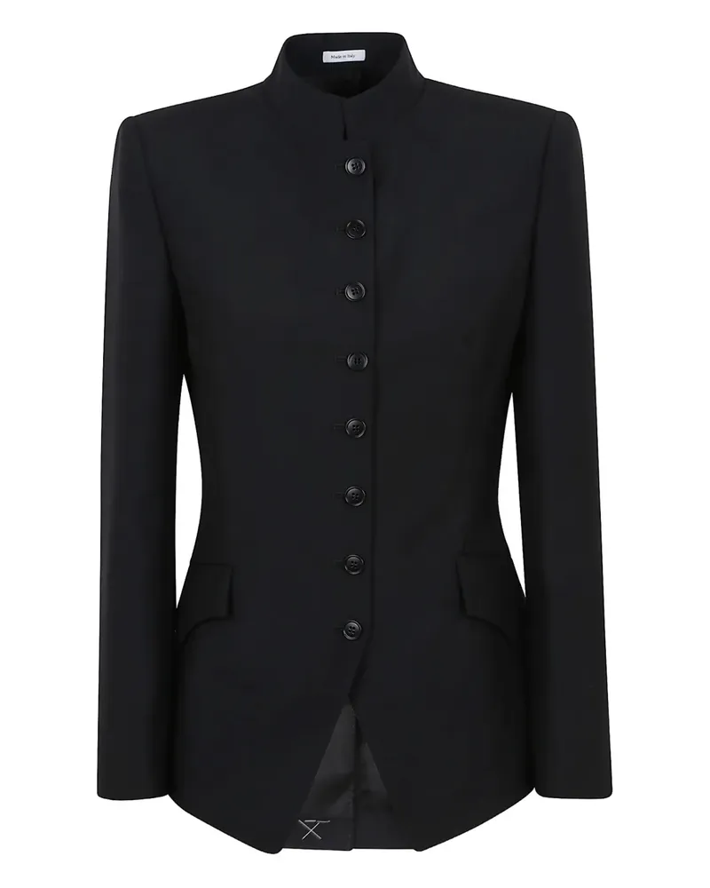 Alexander McQueen Schmale Jacke mit Mandarinkragen - Schwarz Schwarz