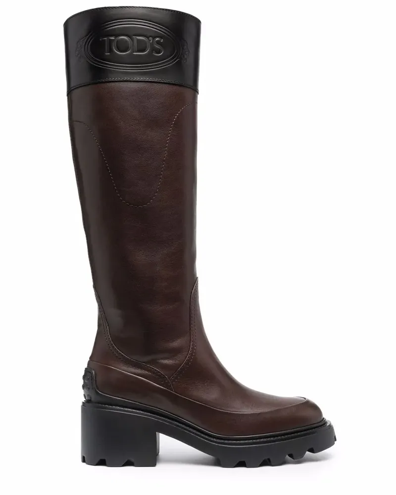 TOD'S Stiefel mit Logo - Braun Braun