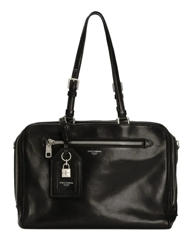 Dolce & Gabbana Kuriertasche mit Reißverschluss und Schnalle - Schwarz Schwarz
