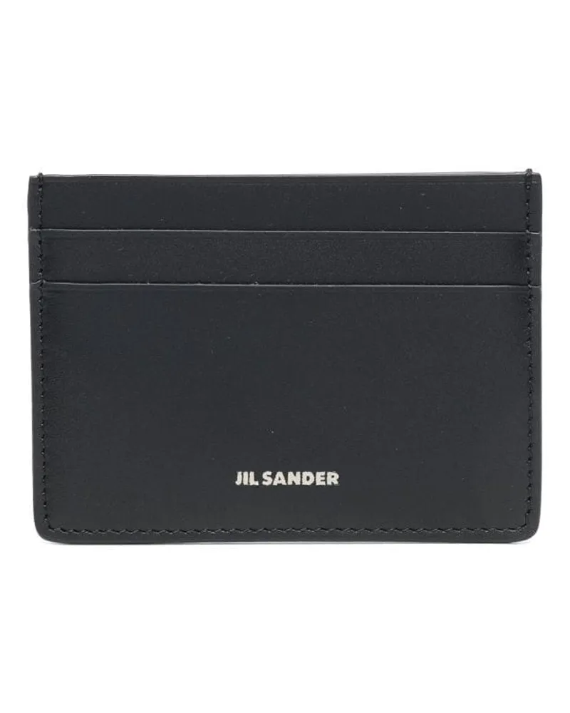 Jil Sander Kartenetui mit Logo-Print - Schwarz Schwarz
