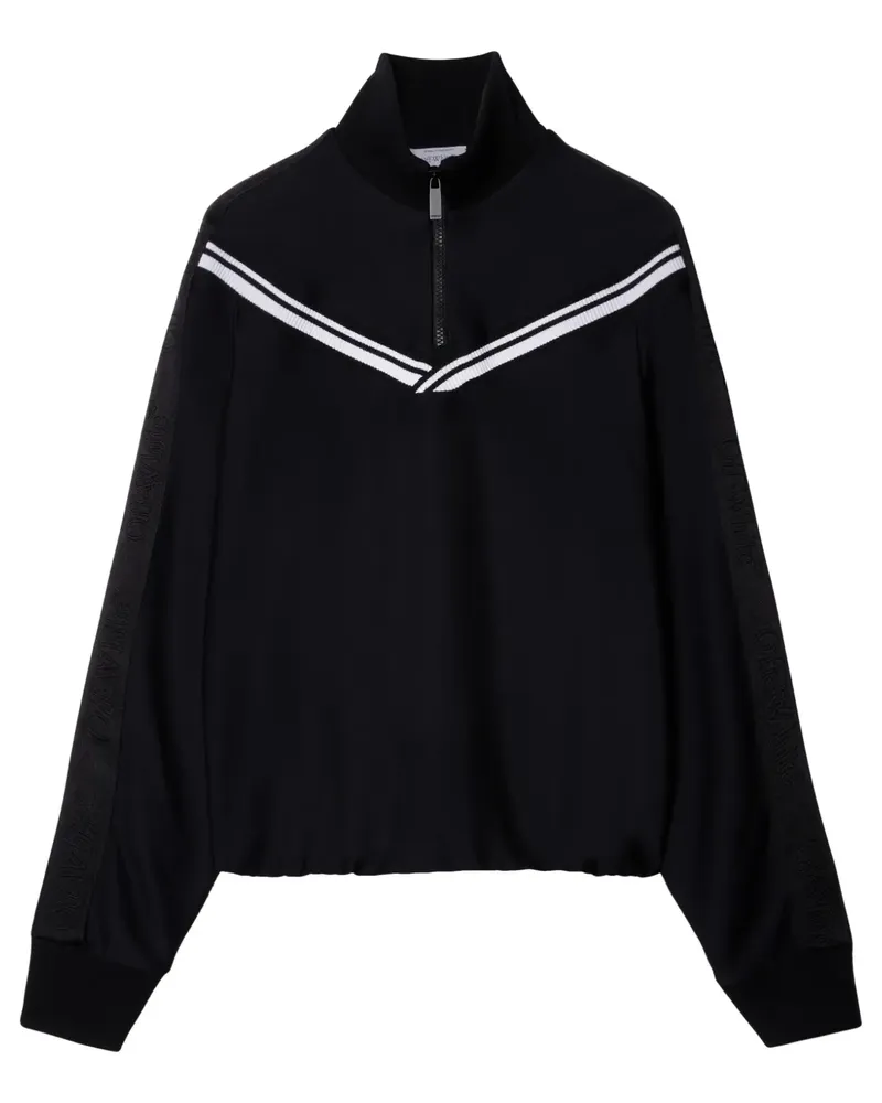 OFF-WHITE Sportjacke mit Logo-Streifen - Schwarz Schwarz