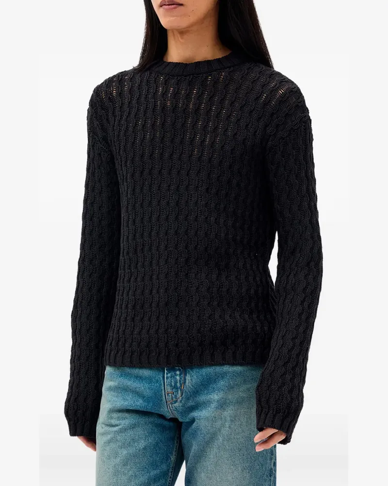 Ann Demeulemeester Areld Pullover aus Grobstrick - Schwarz Schwarz