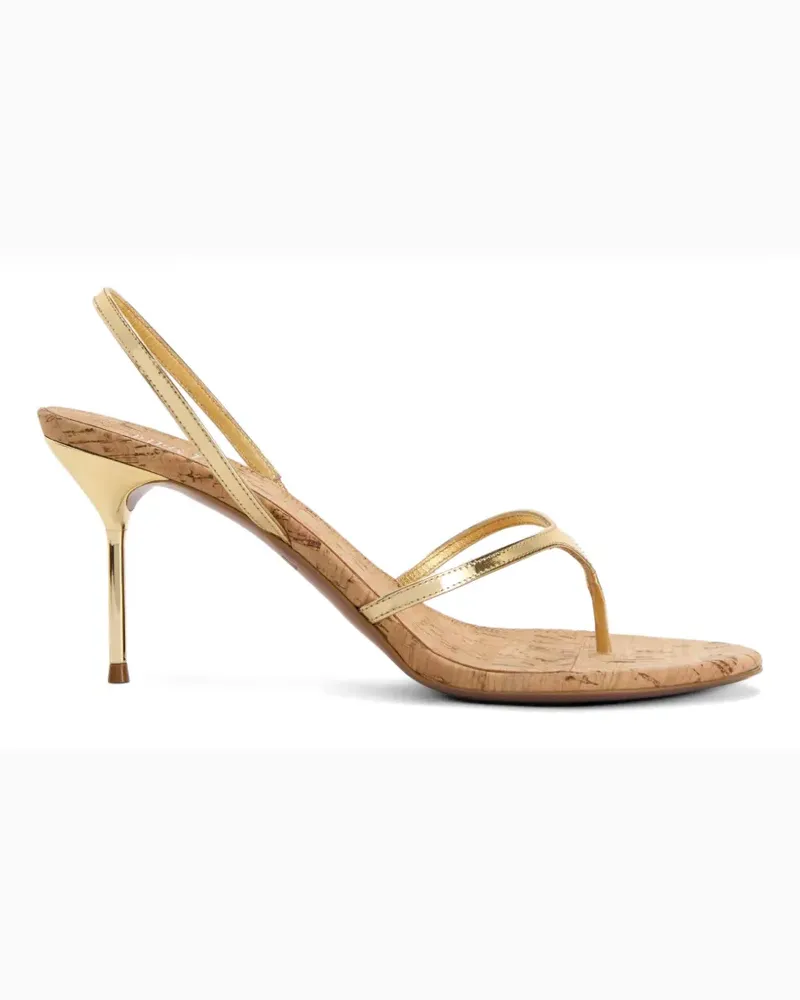 Paris Texas Lidia thong slingback sandals - Gold Gold