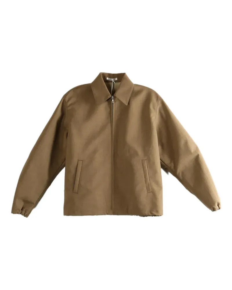 AURALEE zip collar jacket - Braun Braun
