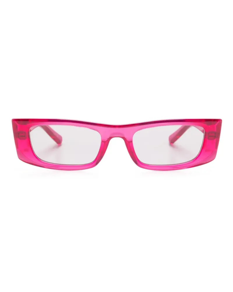 Saint Laurent Sonnenbrille mit eckigem Gestell - Rosa Rosa