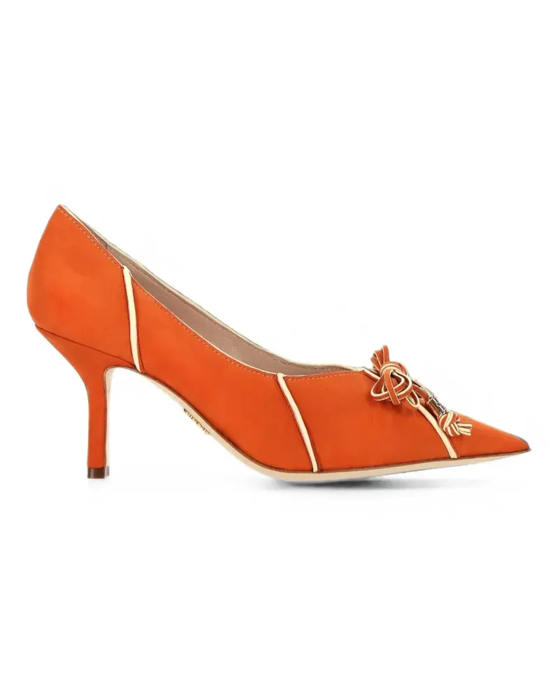 Rodo bow-detail piped pumps - Orange Orange