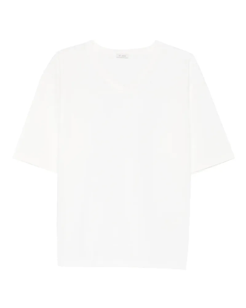 St. Agni Match Tee V-neck short-sleeve T-shirt - Weiß Weiß