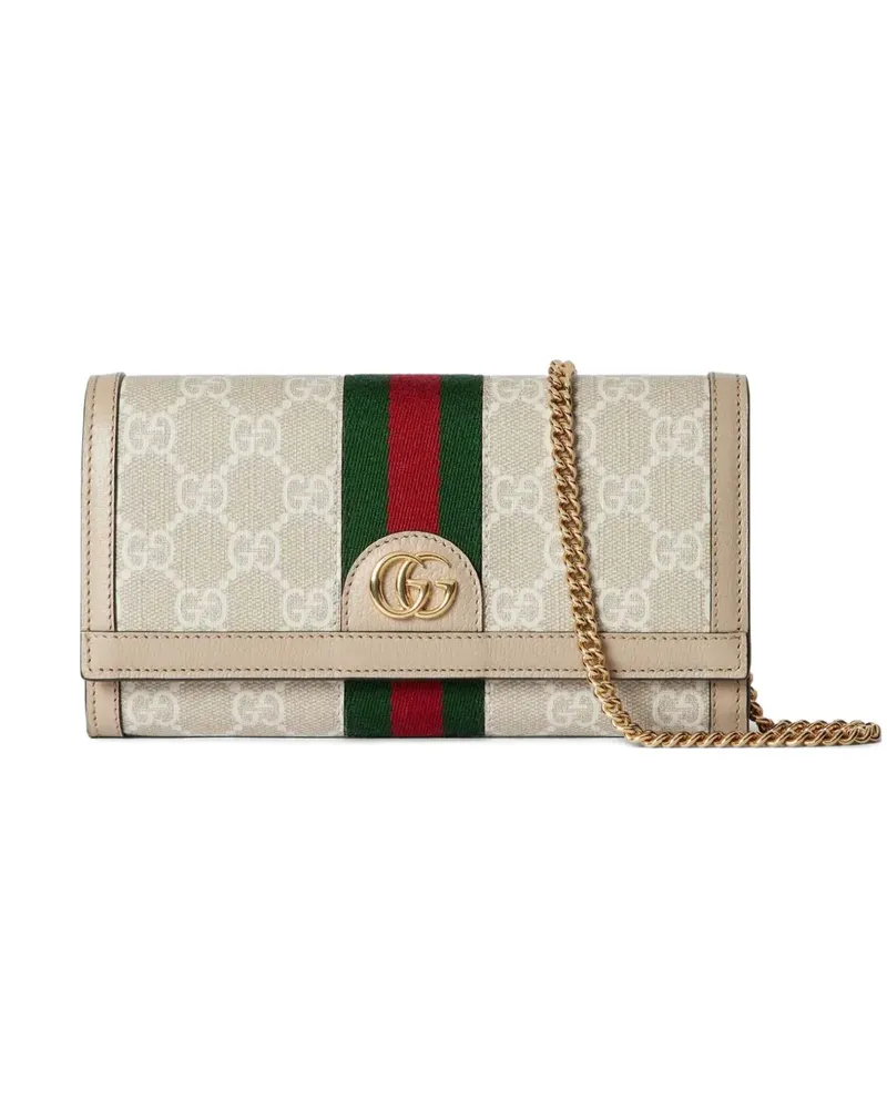 Gucci Ophidia Portemonnaie mit Kettenriemen - Nude Nude
