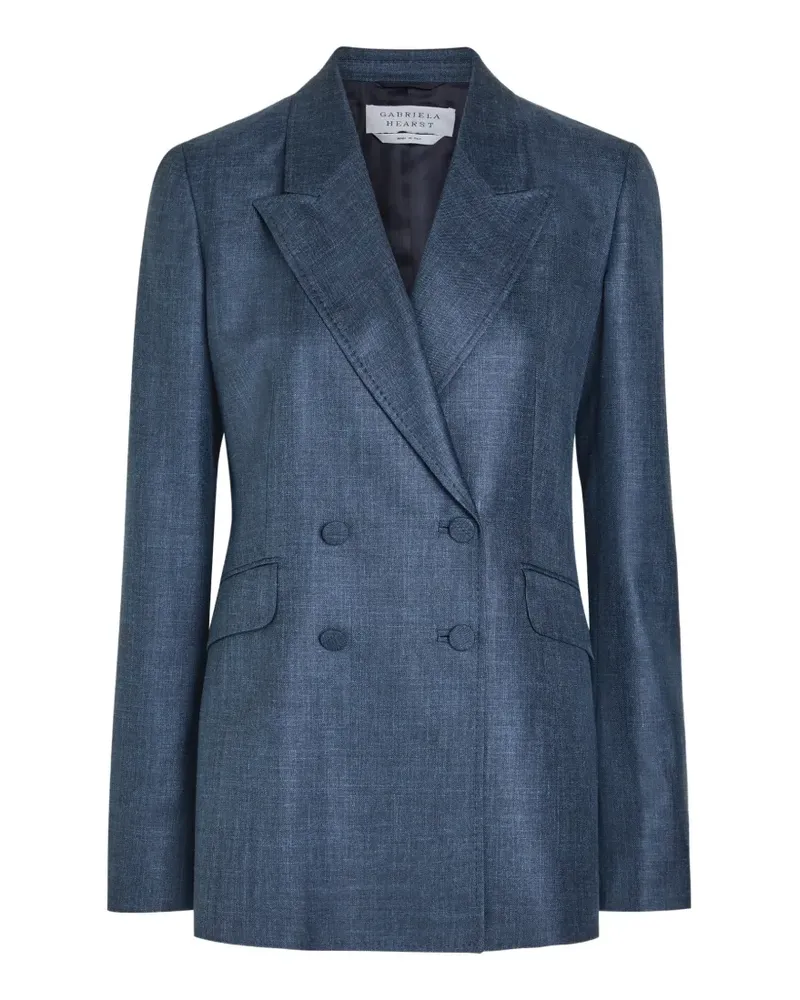 Gabriela Hearst double-breasted blazer - Blau Blau