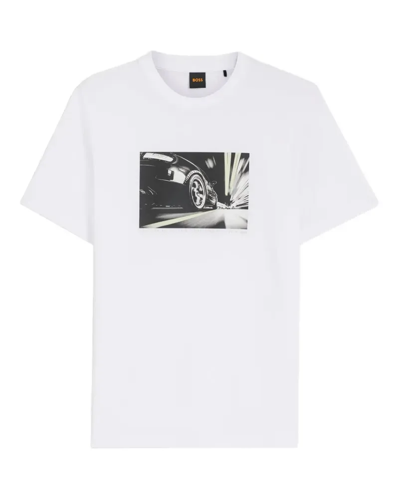 HUGO BOSS Motors graphic-print T-shirt - Weiß Weiß