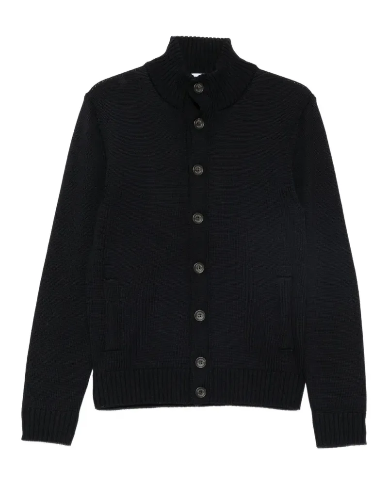 Heritage Gerippter Cardigan mit Knöpfen - Blau Blau