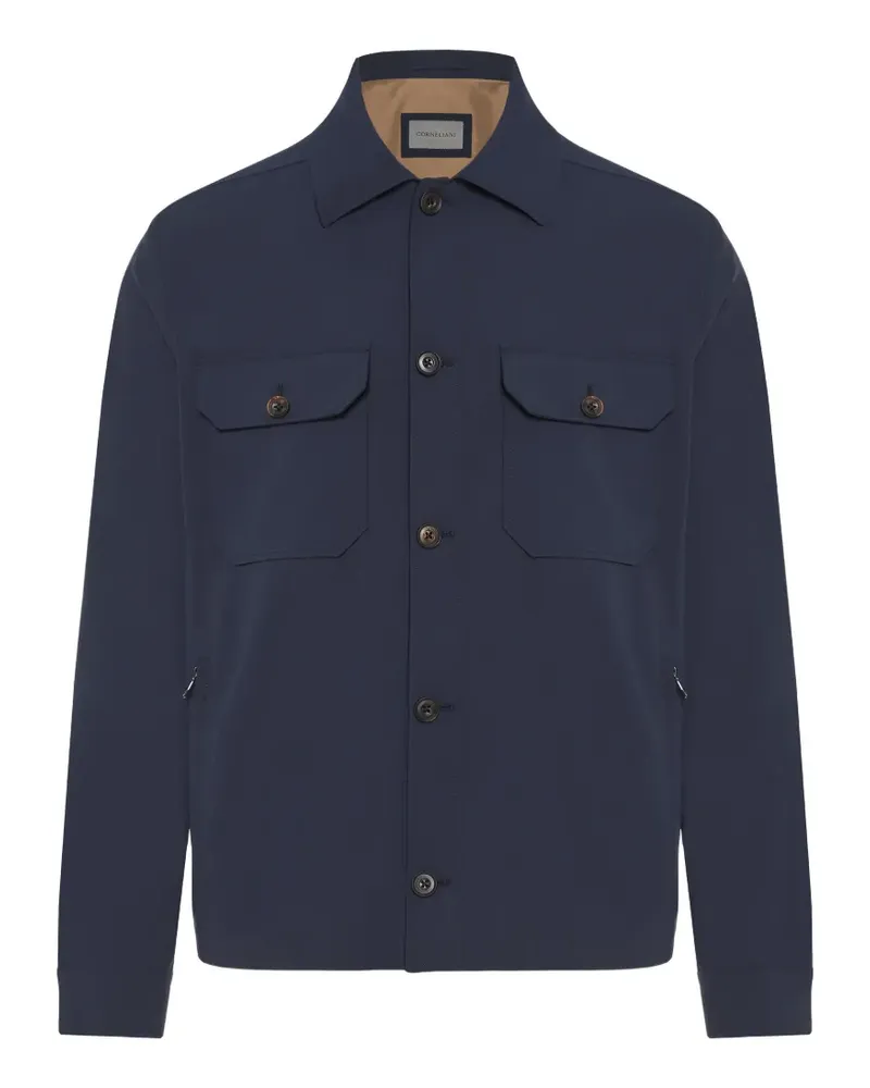 Corneliani Geknöpfte Jacke mit Klappentaschen - Blau Blau