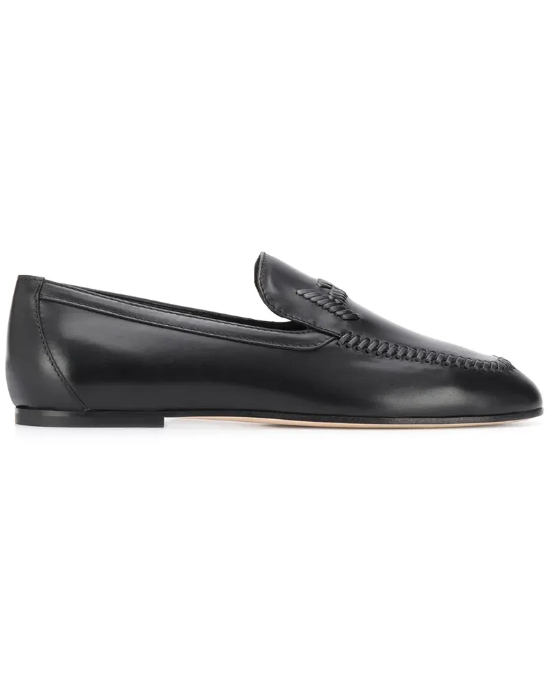 TOD'S Loafer mit Logo - Schwarz Schwarz