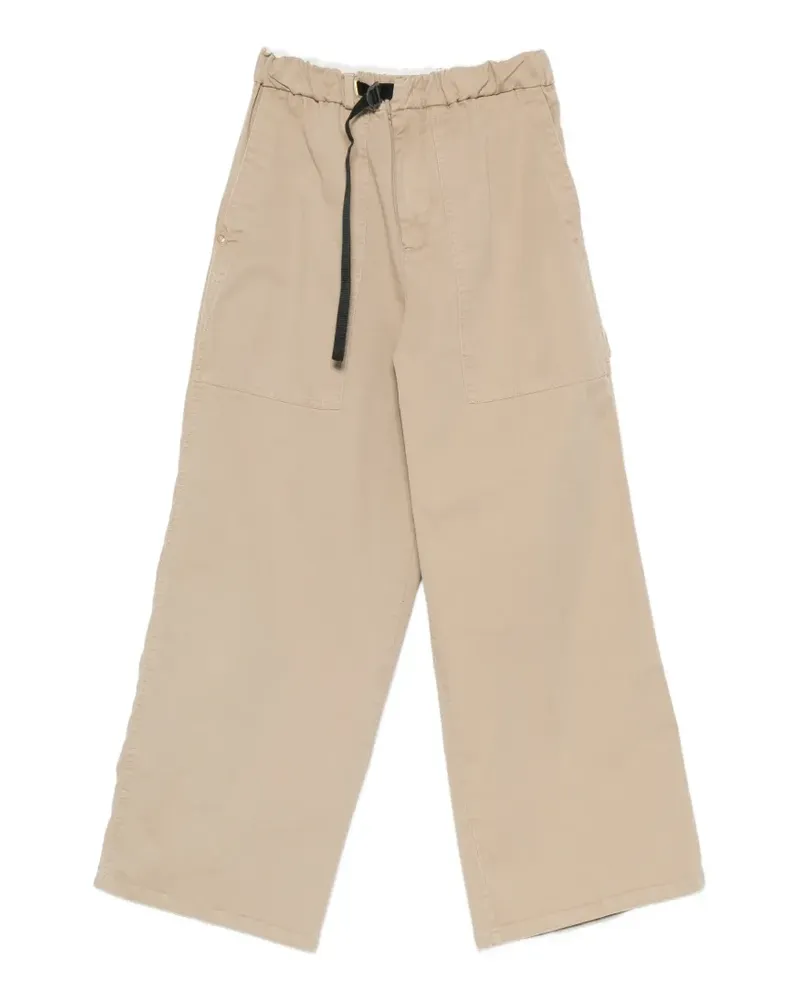 PLAN C Elisabeth belted wide-leg trousers - Nude Nude