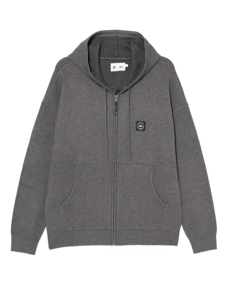 Izzue Hoodie mit Logo-Patch - Braun Braun