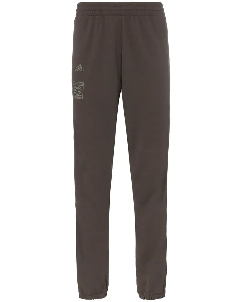 adidas Jogginghose mit "Calabasas"-Print - Braun Braun