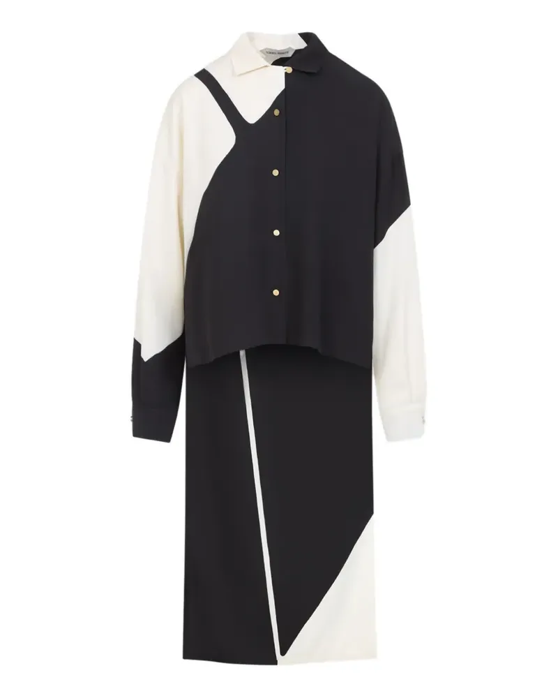 Alberta Ferretti colour-block shirt - Schwarz Schwarz