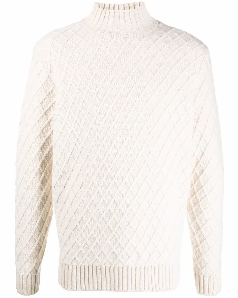 A.P.C. Pullover mit geripptem Stehkragen - Nude Nude