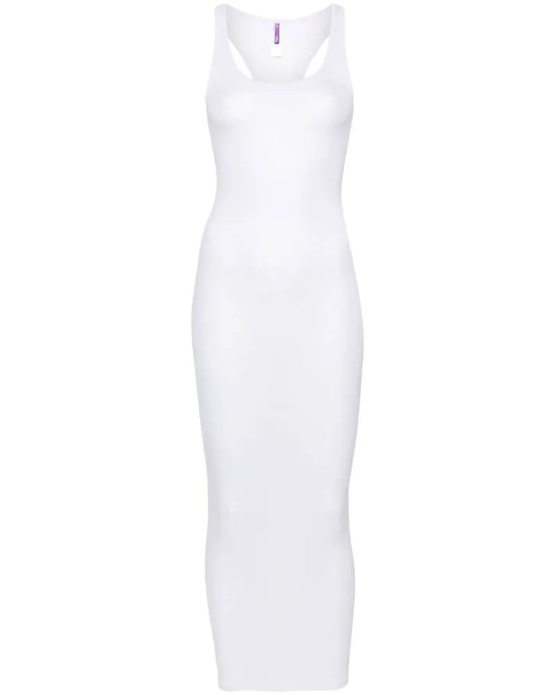 Maison Close Geripptes La Femme Amazone Midikleid - Weiß Weiß
