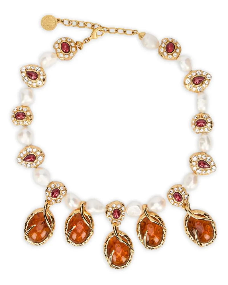 Roberto Cavalli Halskette mit Topas-Effekt - Gold Gold