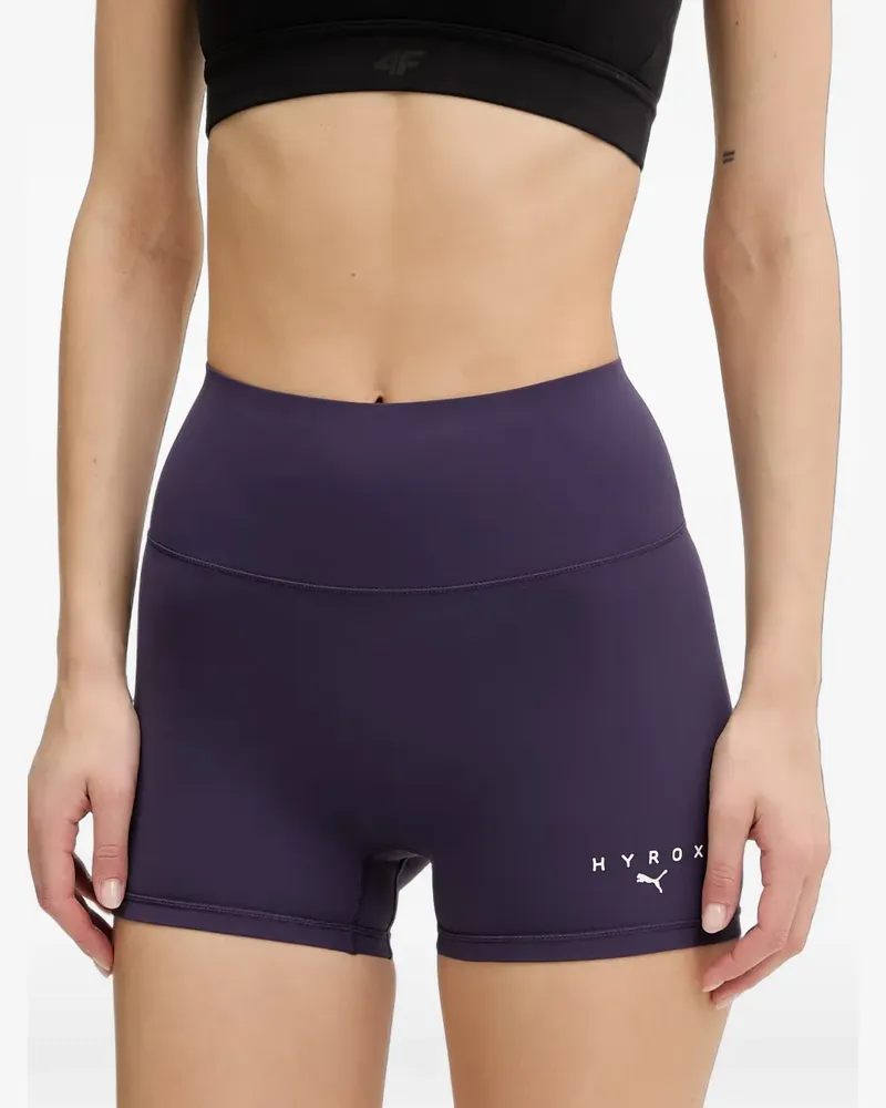 Puma x Hyrox logo-print compression shorts - Violett Violett