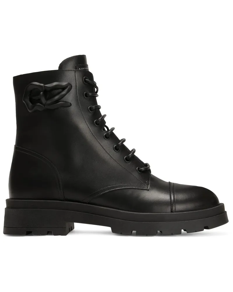 Giuseppe Zanotti Harlock Zalì Bikerstiefel - Schwarz Schwarz