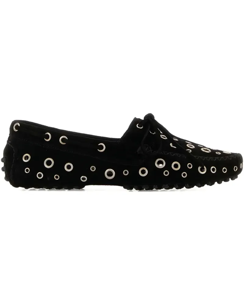 GIMAGUAS eyelet-embellished car loafers - Schwarz Schwarz