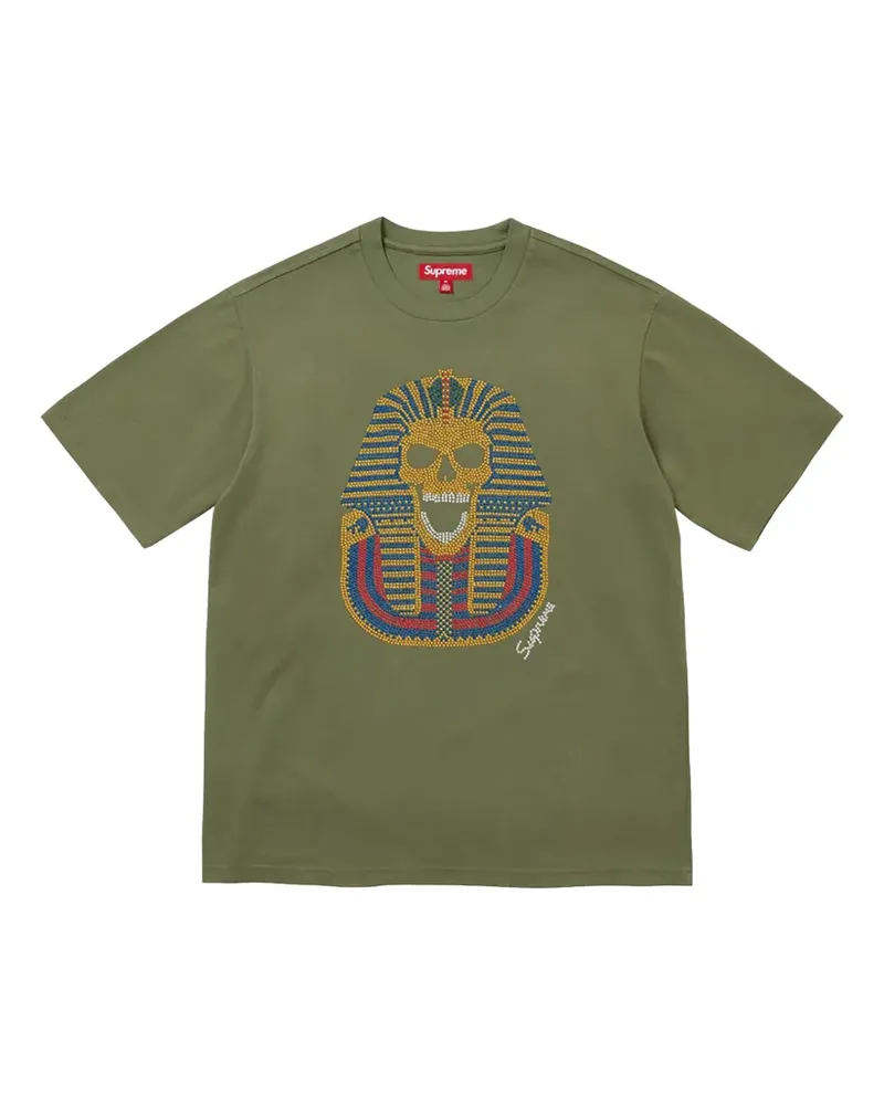 Supreme Being King Tut T-Shirt mit Nieten - Grün Grün
