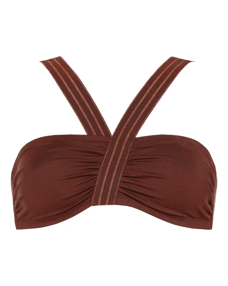 Eres Gerafftes Rendez-vous Bikinioberteil - Braun Braun