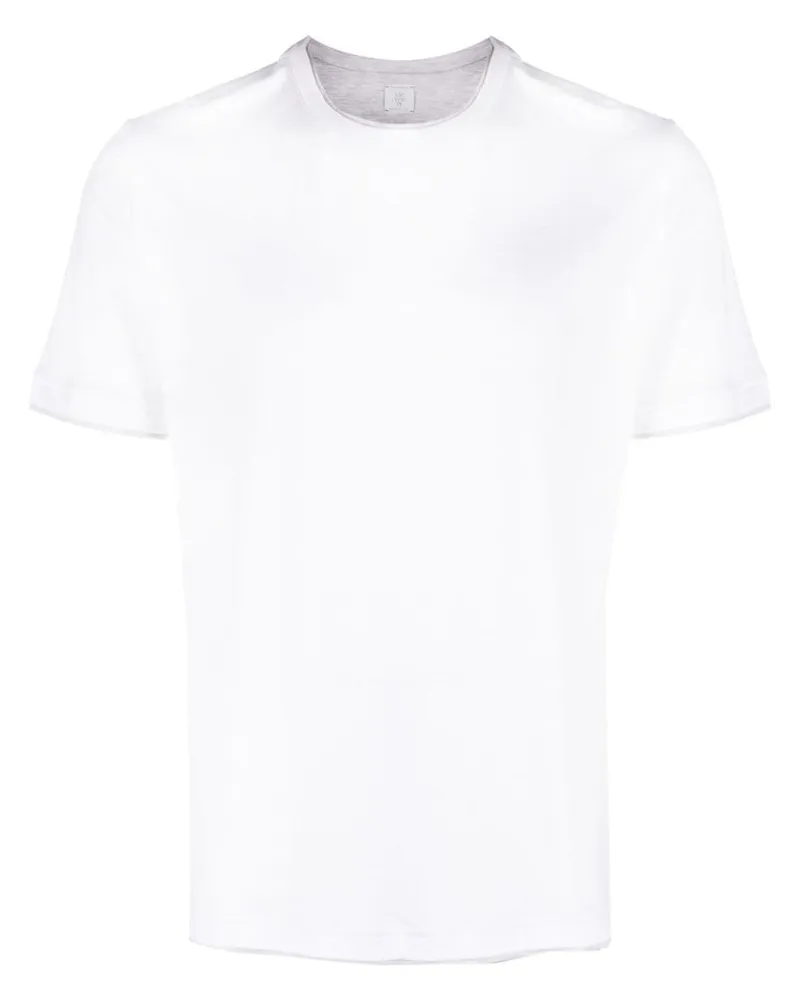 Eleventy T-Shirt mit Rundhalsausschnitt - Weiß Weiß
