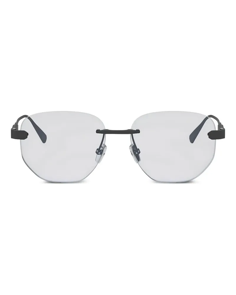 Bulgari Geometrische Brille - Schwarz Schwarz
