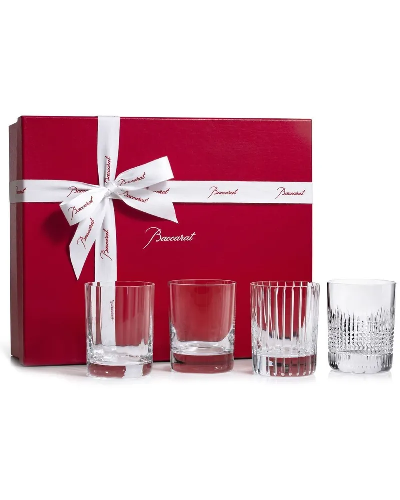 Baccarat Set aus vier Elements Cocktailgläsern Weiß