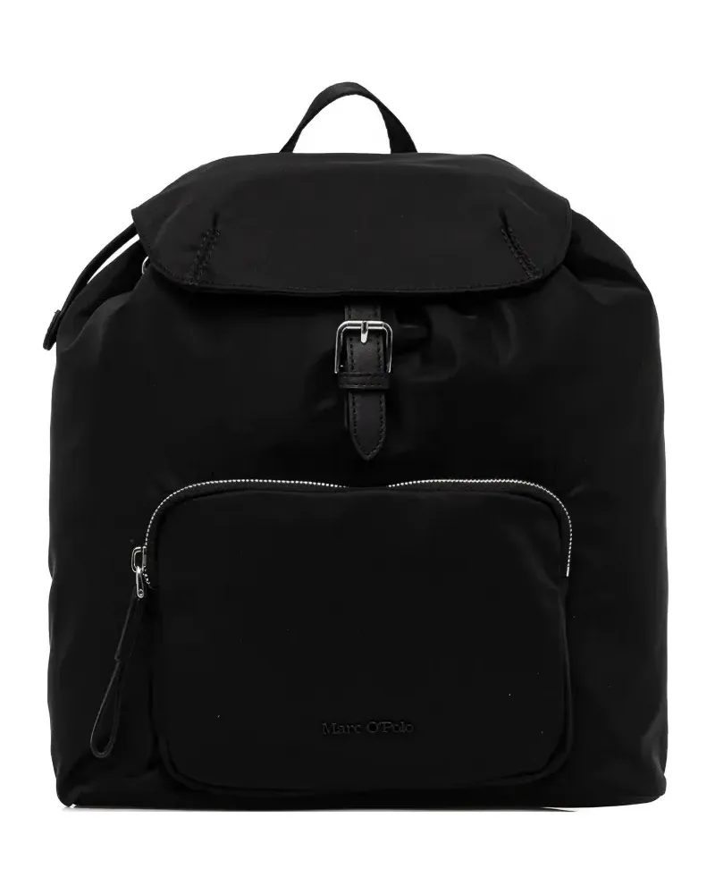 Marc O'Polo medium buckled backpack - Schwarz Schwarz