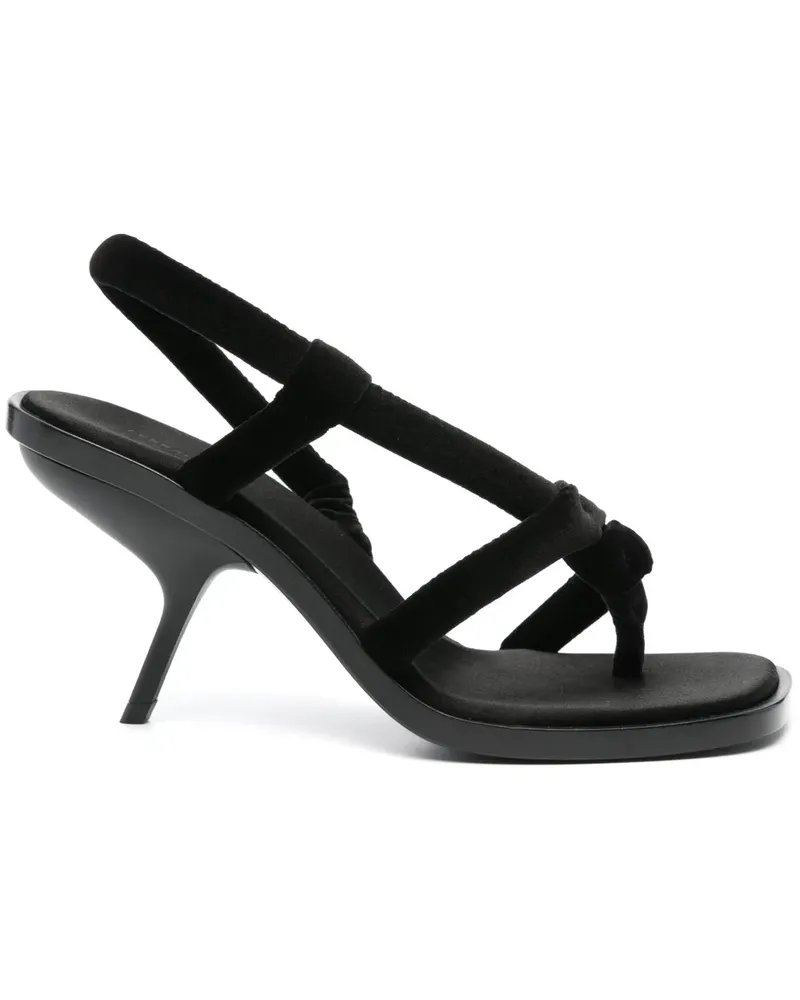 Ferragamo Samtsandalen 85mm - Schwarz Schwarz
